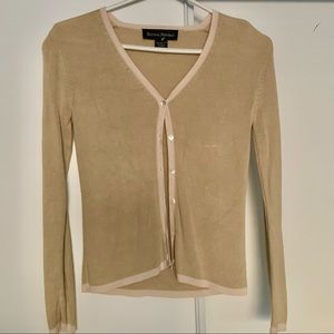 Banana Republic Tan Small Button Up Cardigan